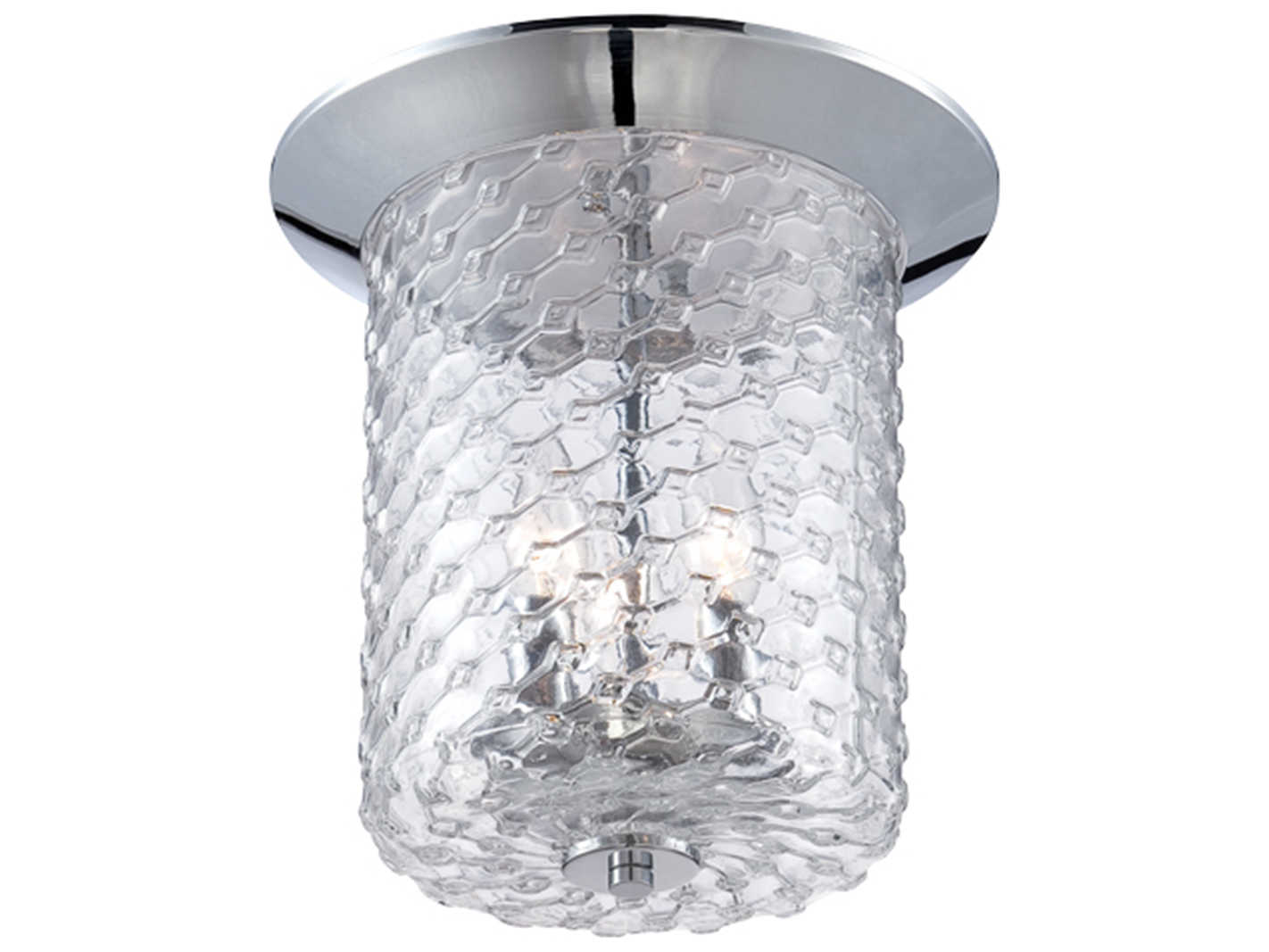 Eurofase Elli 3-Light Chrome Glass Flush Mount