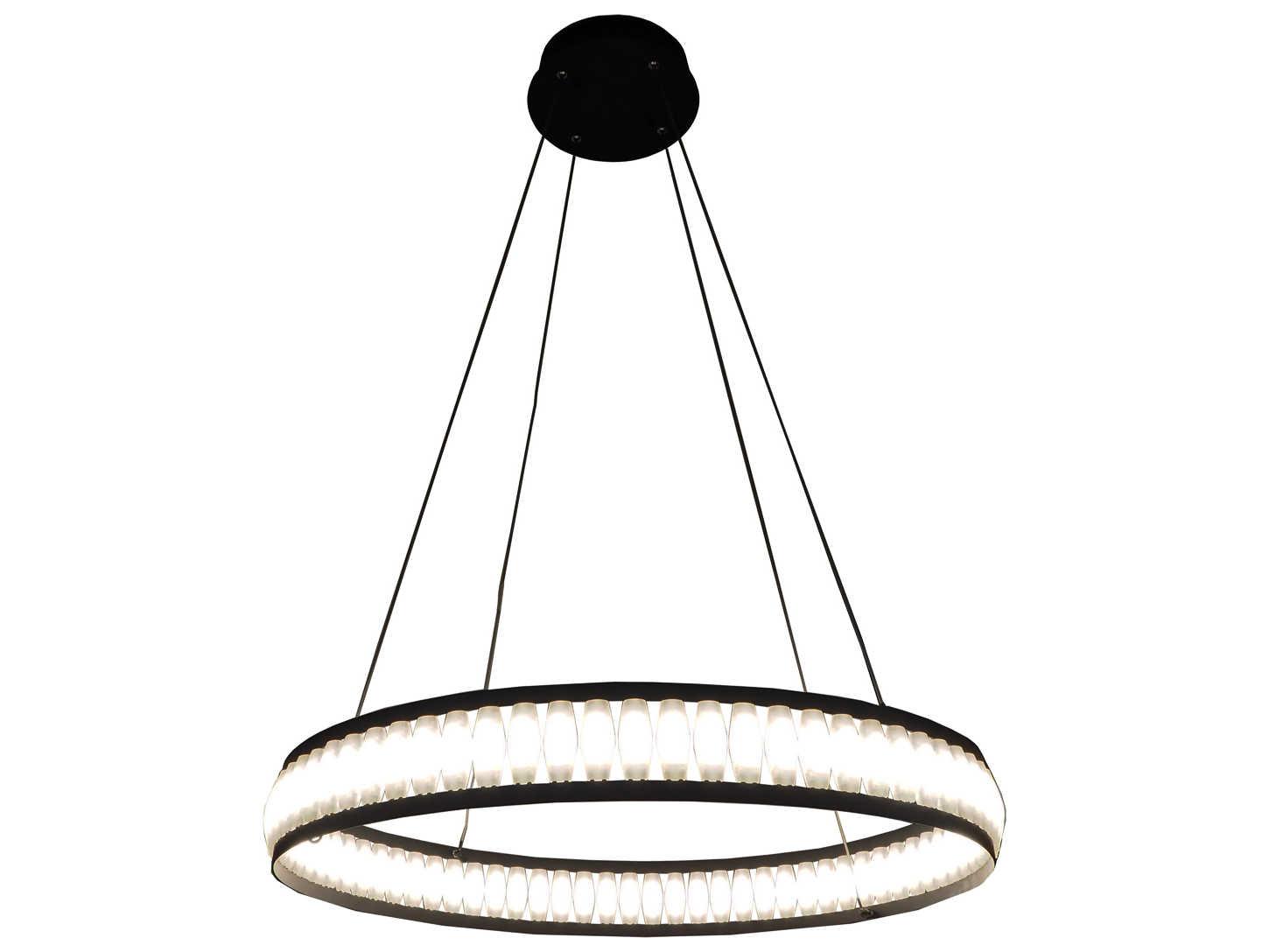 Eurofase Forster 76-Light Black LED Round Pendant