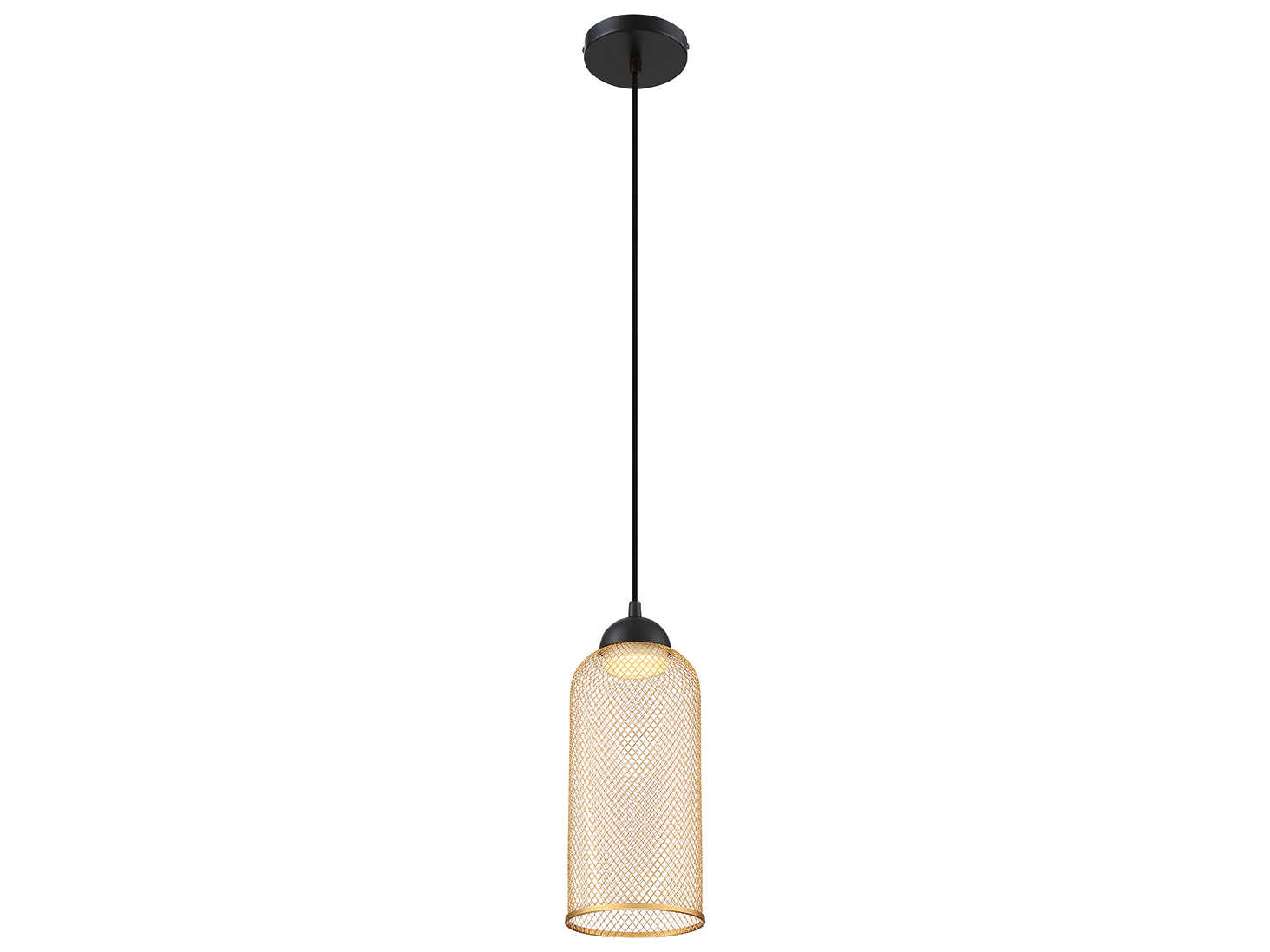 Eurofase Kenmore Black Gold LED Cylinder Pendant