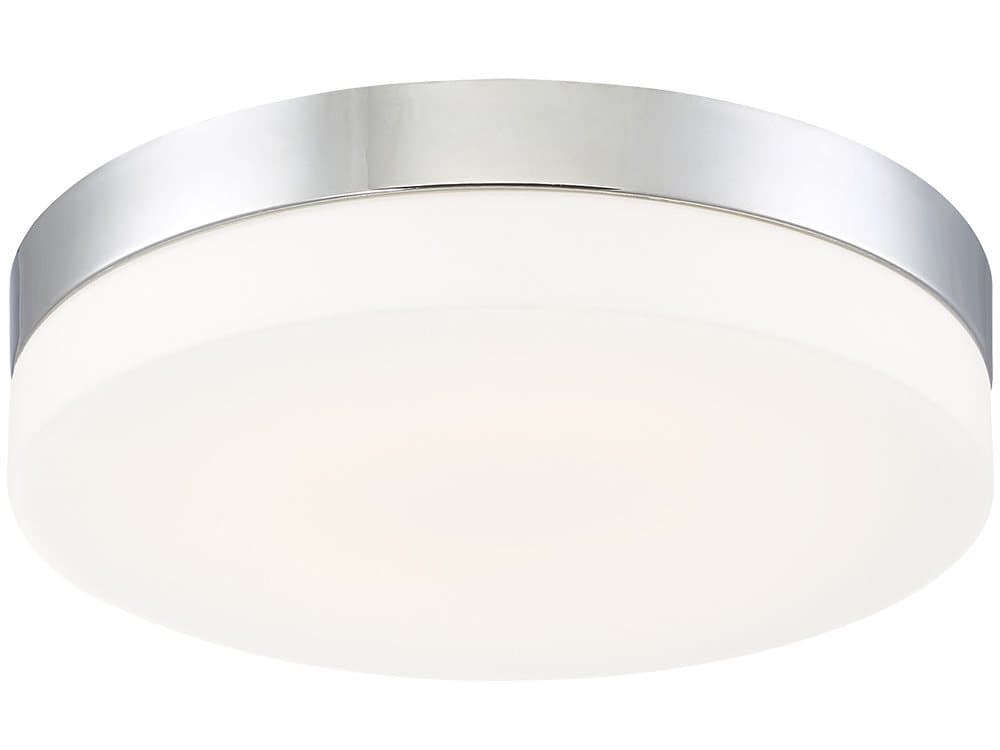 Eurofase Koss 1-Light Chrome Glass LED Round Flush Mount