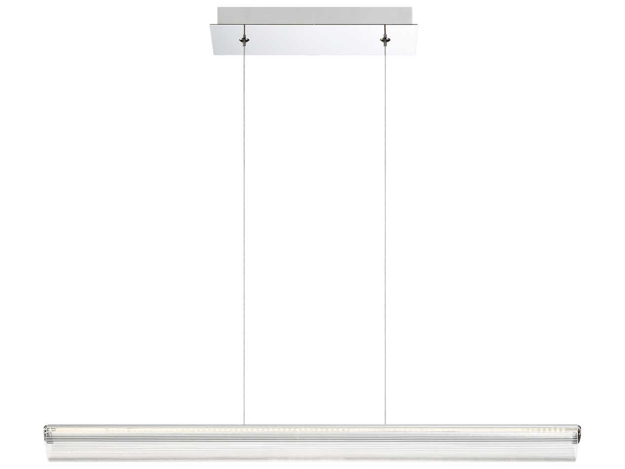 Eurofase Landor 1-Light Chrome LED Linear Island Pendant