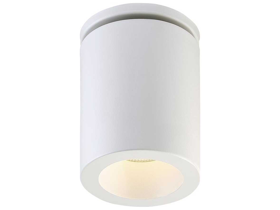 Eurofase Lotus 1-Light White LED Cylinder Round Flush Mount