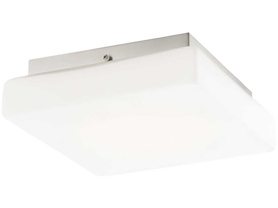 Eurofase Monti 1-Light Satin Nickel Glass LED Flush Mount