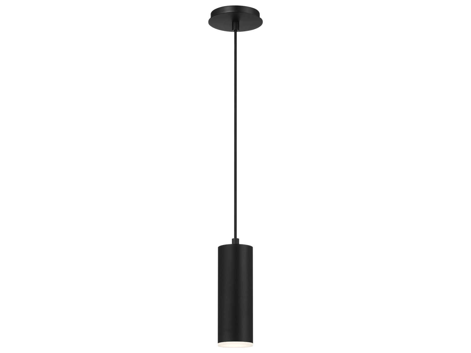 Eurofase Neptune 1-Light Black LED Cylinder Mini Pendant