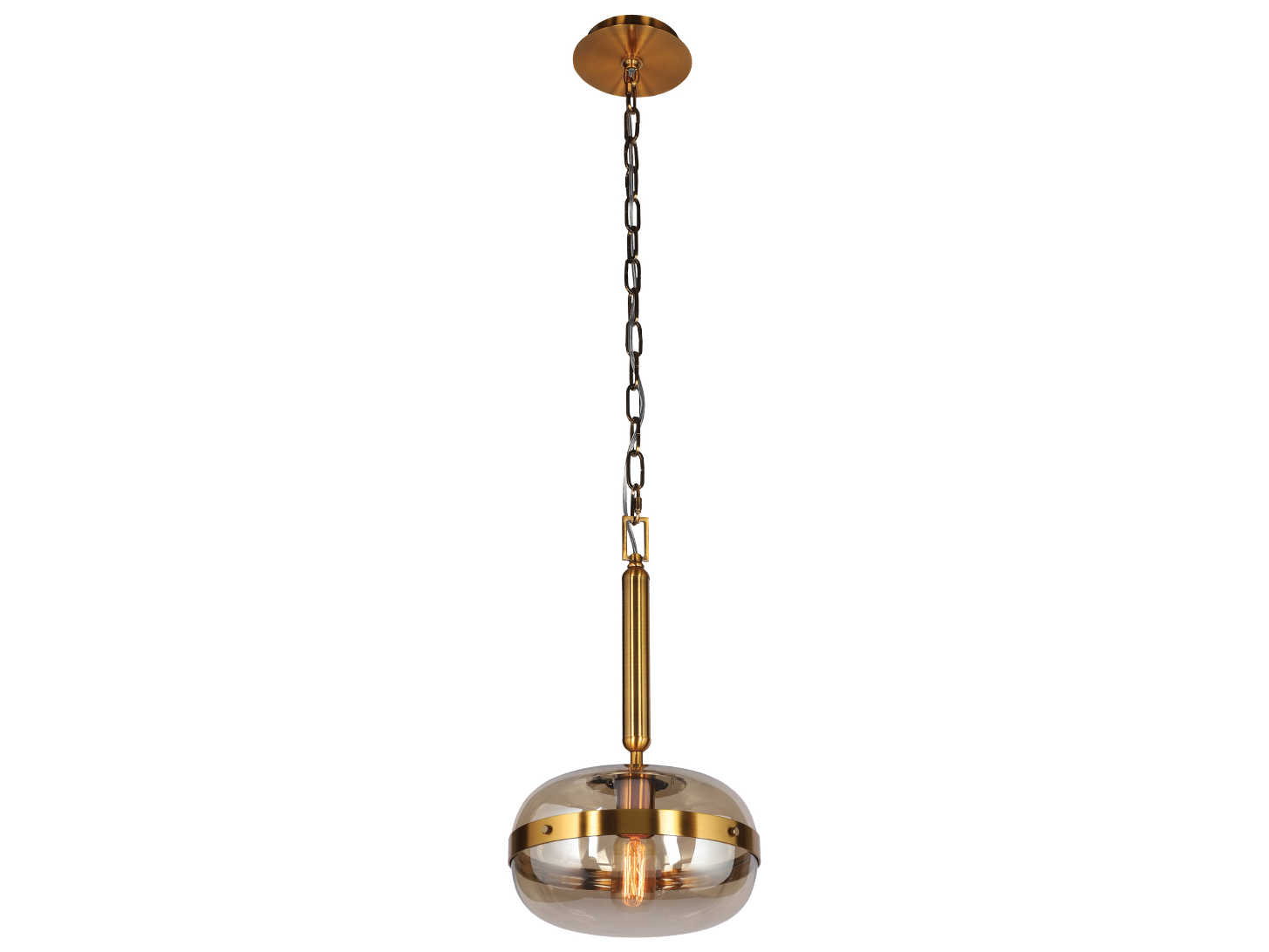 Eurofase Nottingham 1-Light Ancient Brass Glass Globe Pendant