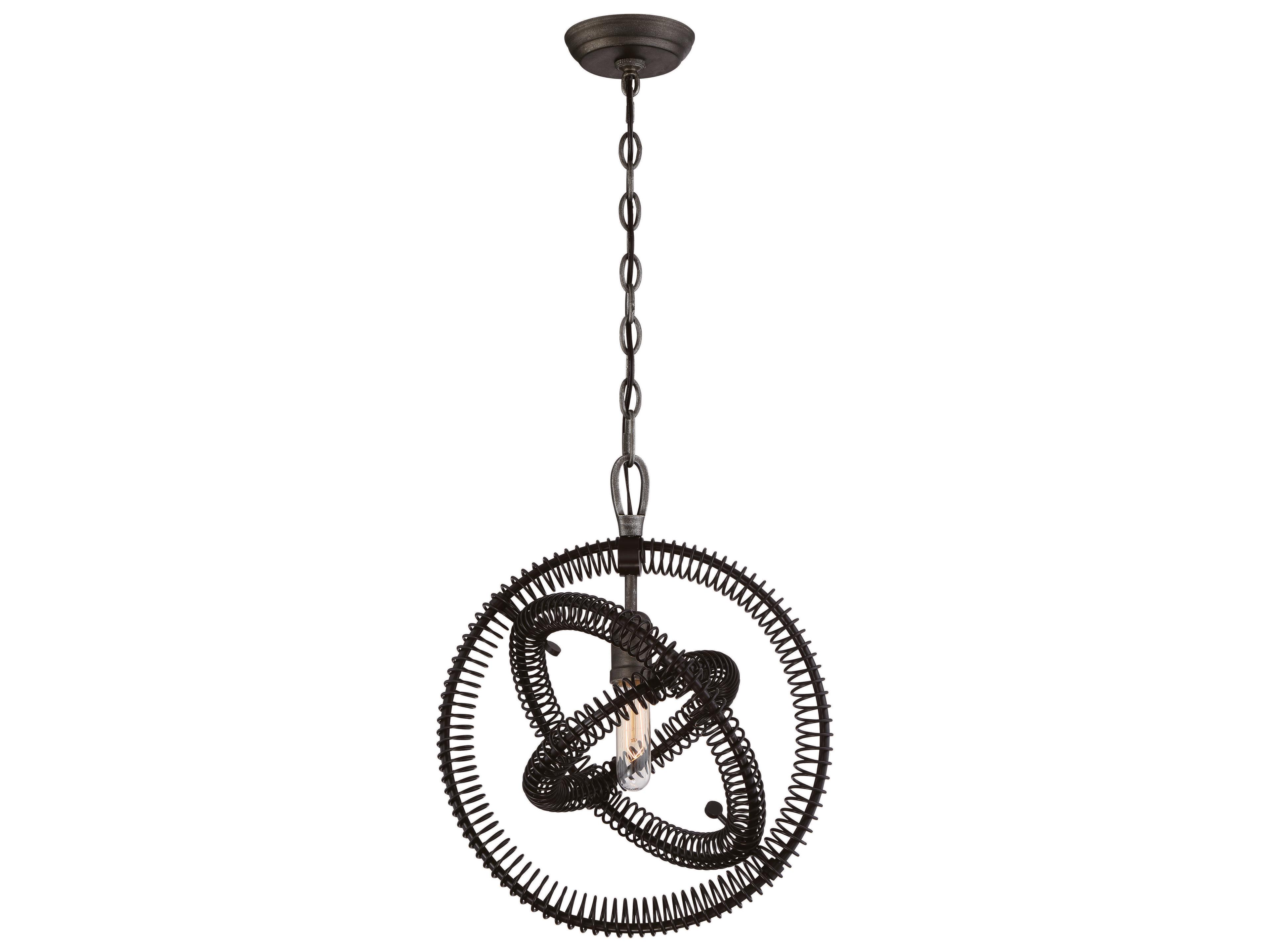 Eurofase Orbita 1-Light Vintage Bronze Round Pendant