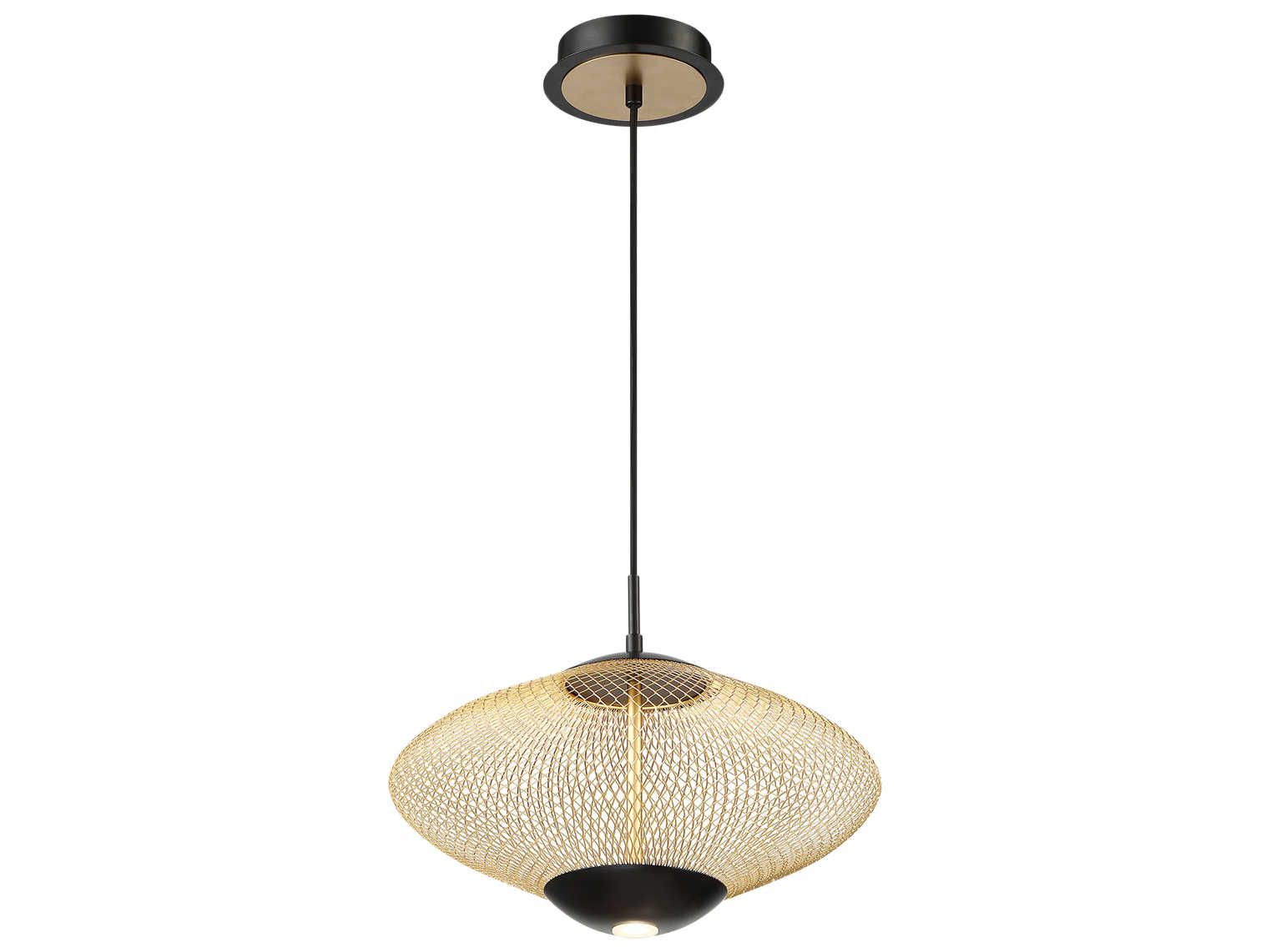 Eurofase Park 2-Light Black Gold LED Pendant