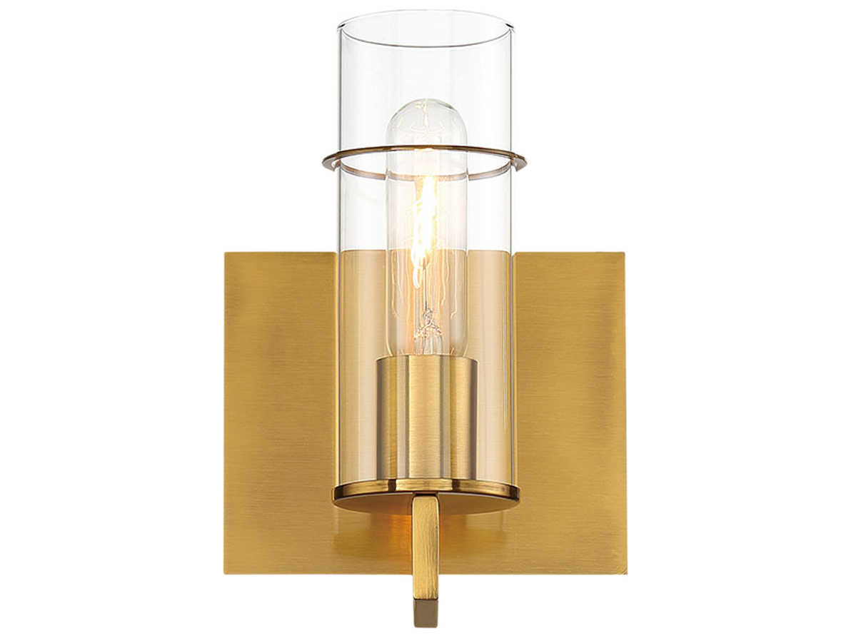 Eurofase Pista 1-Light Gold Glass Wall Sconce