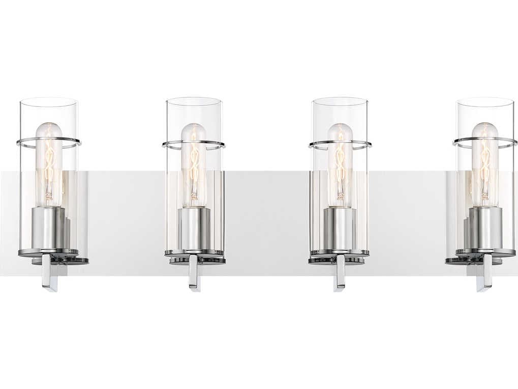Eurofase Pista 4-Light Chrome Glass Vanity Light