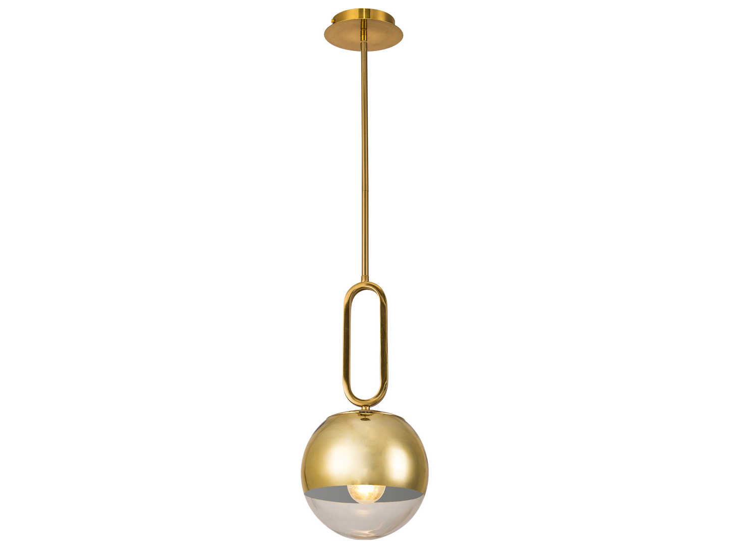 Eurofase Prospect 1-Light Gold Glass Globe Mini Pendant