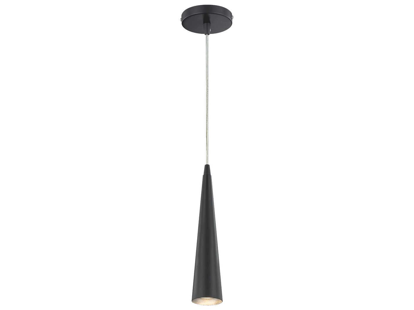 Eurofase Sliver 1-Light Black Mini Pendant