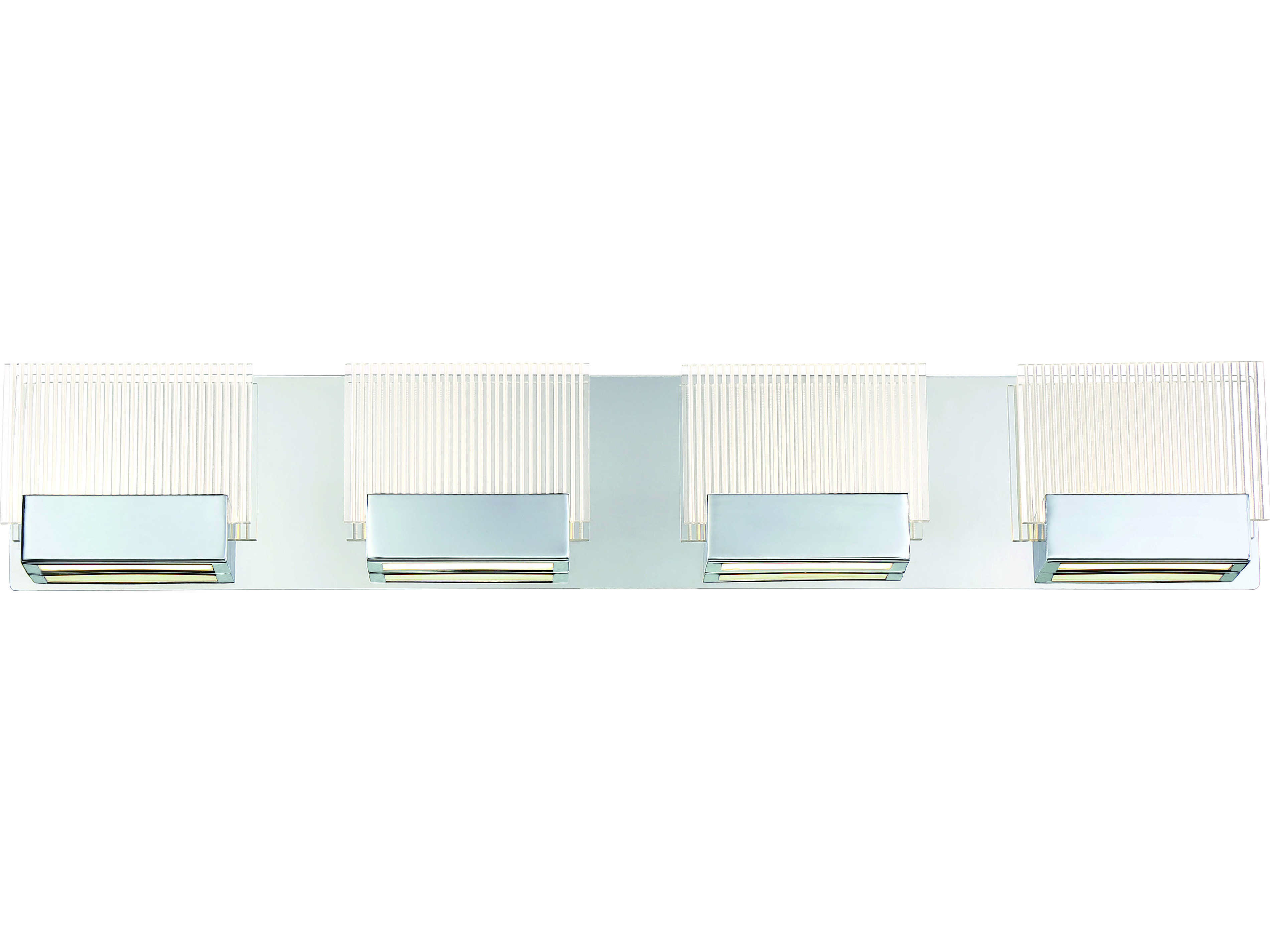 Eurofase Sonic 4-Light Chrome Glass LED Vanity Light