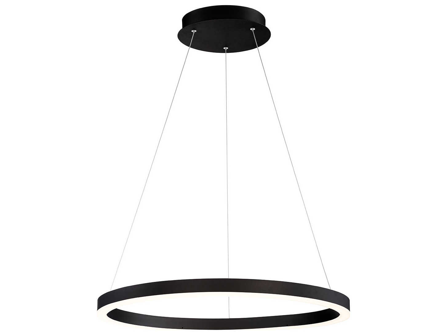 Eurofase Spunto 1-Light Matte Black LED Round Pendant