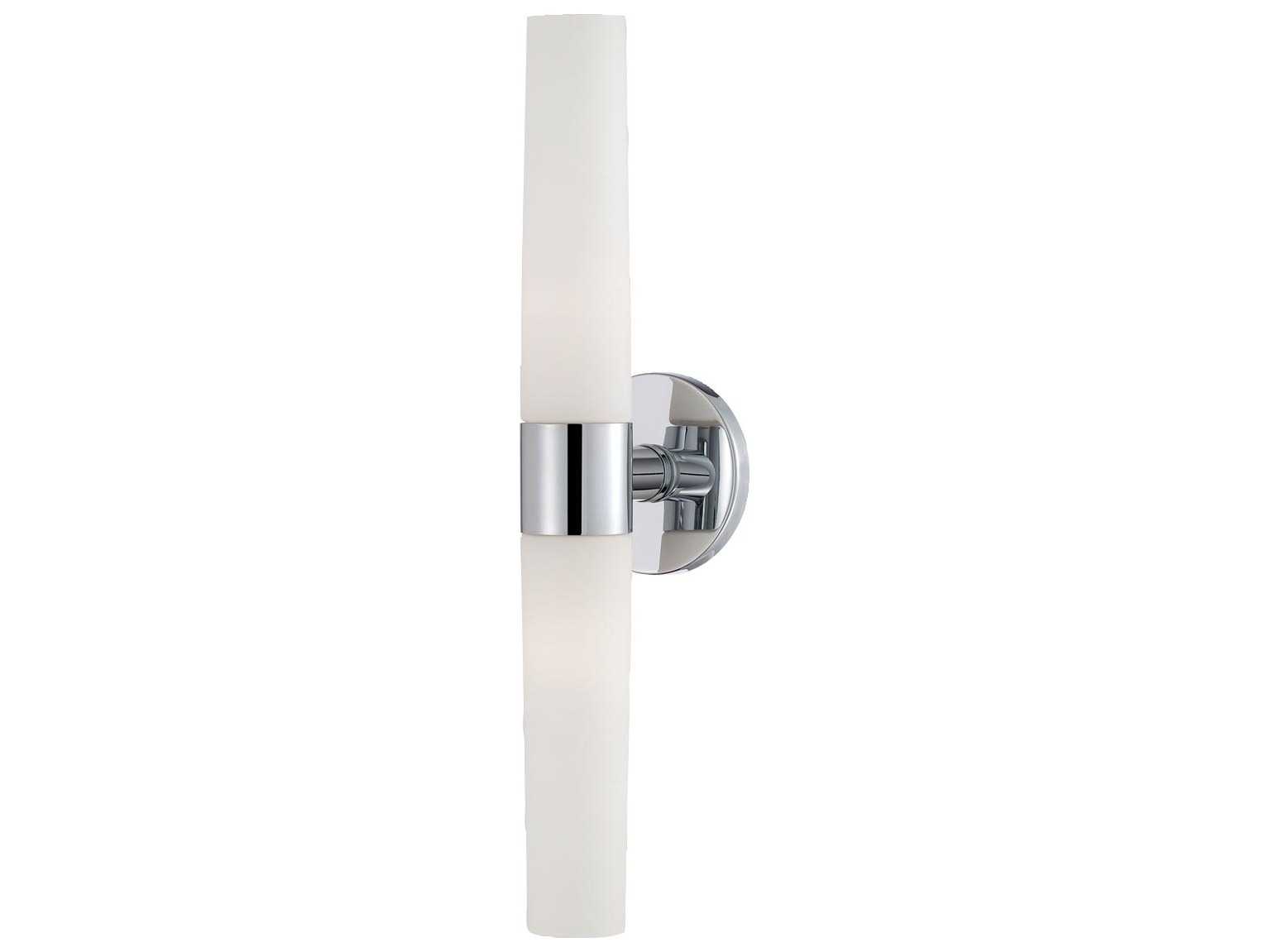 Eurofase Vesper 2-Light Chrome Glass Wall Sconce