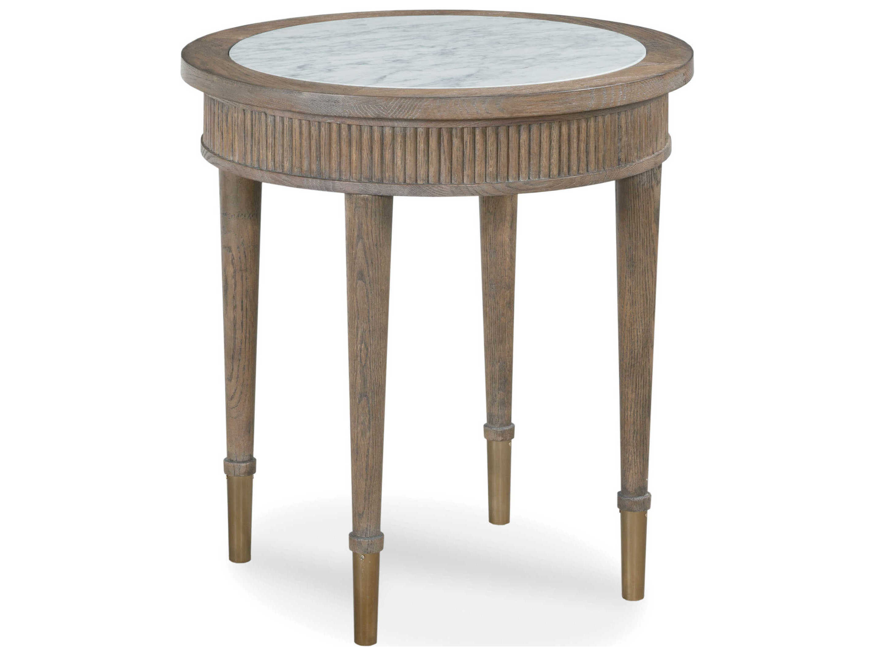 Fairfield Chair Provence Round Marble Sandstone End Table