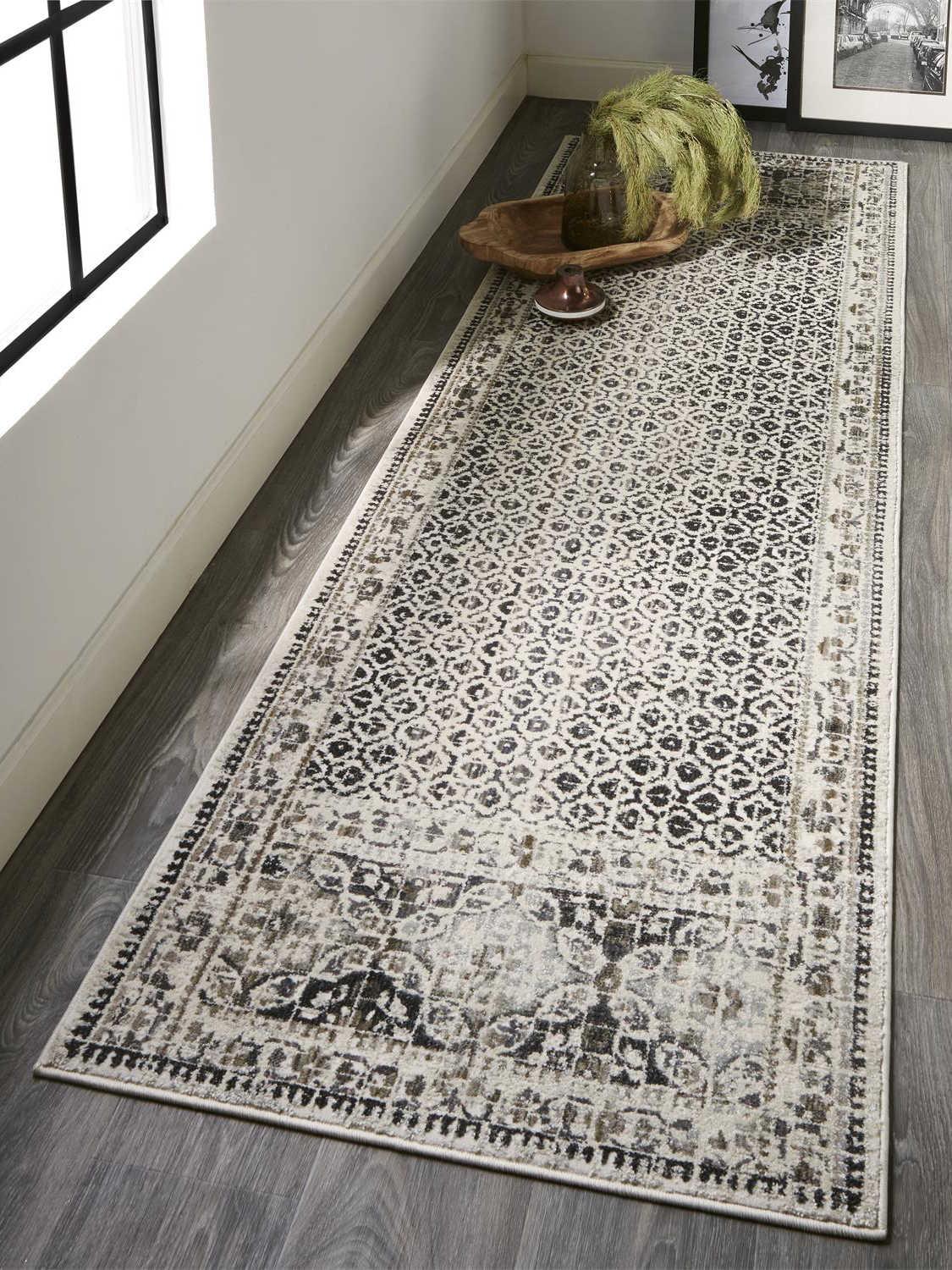 Feizy Rugs Kano Bordered Runner Area Rug