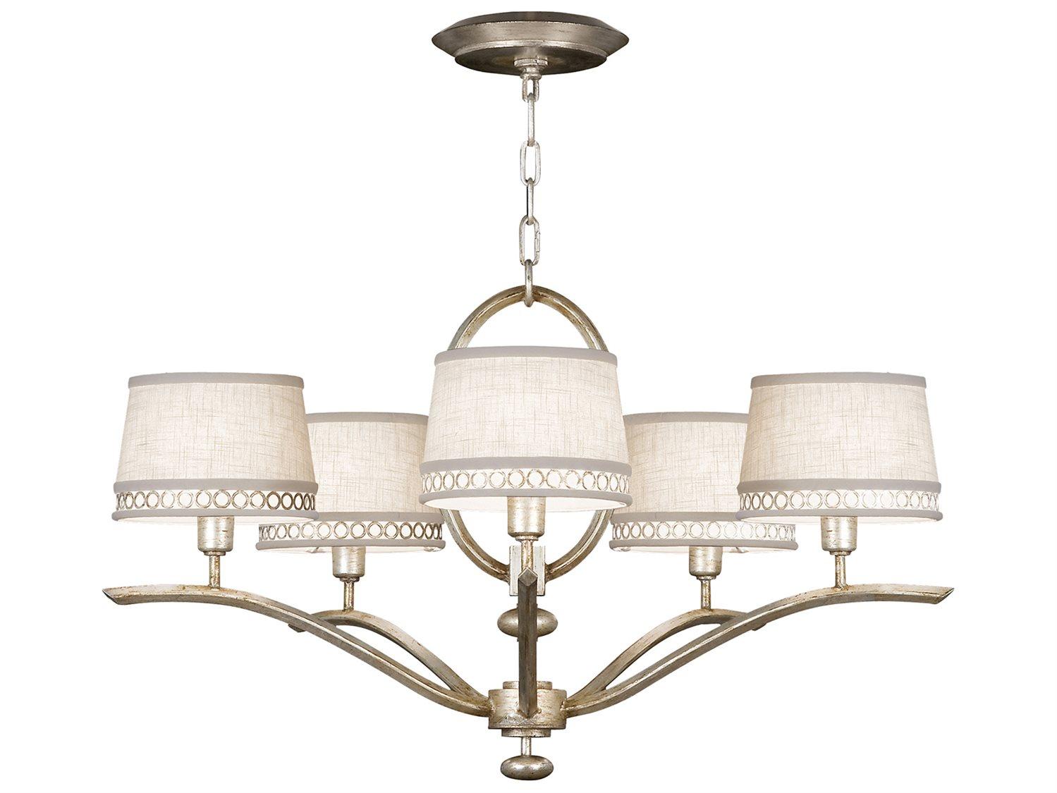 Fine Art Handcrafted Lighting Allegretto 5-Light Silver Empire Chandelier