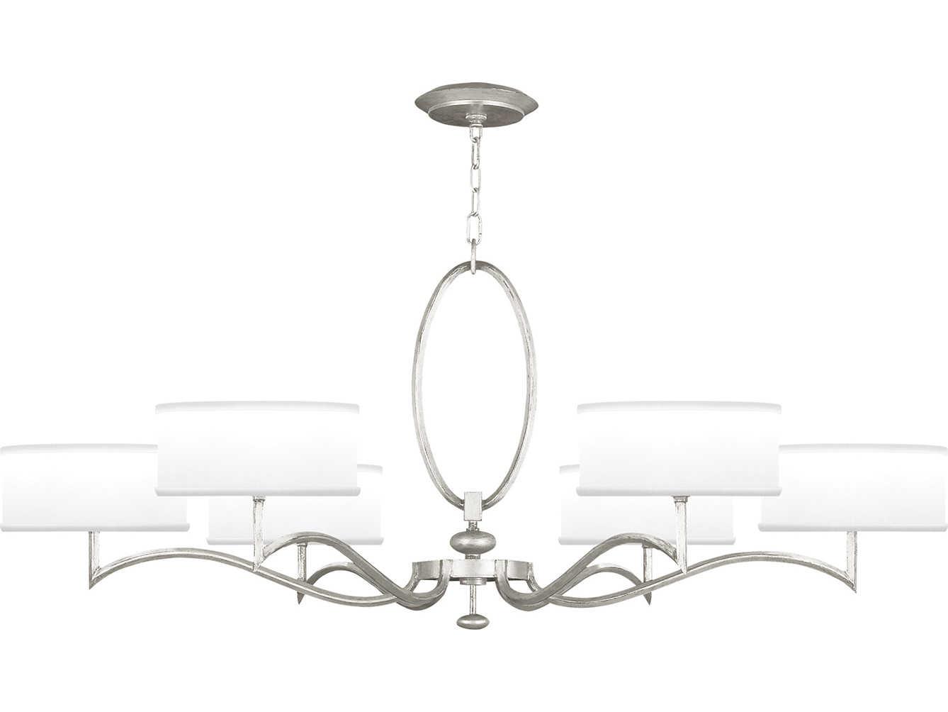 Fine Art Handcrafted Lighting Allegretto 6-Light Silver Leaf Candelabra Drum Chandelier