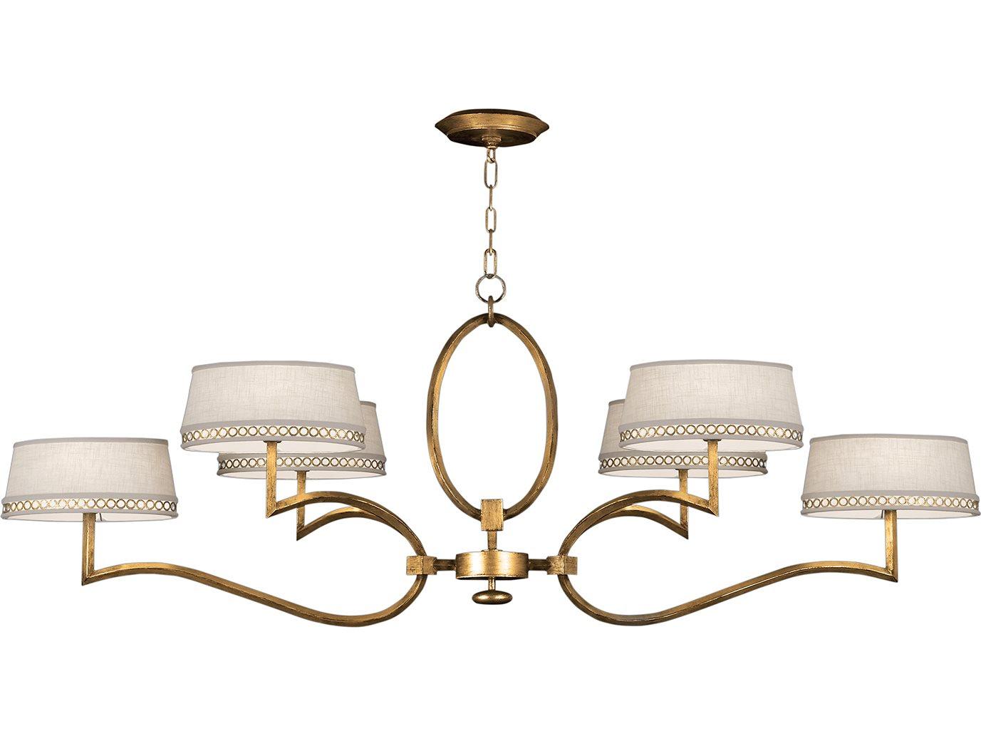 Fine Art Handcrafted Lighting Allegretto 6-Light Gold Candelabra Tiered Chandelier