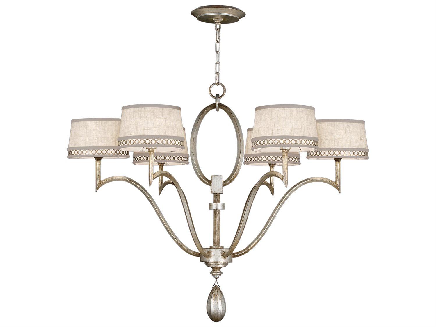 Fine Art Handcrafted Lighting Allegretto 6-Light Silver Empire Chandelier