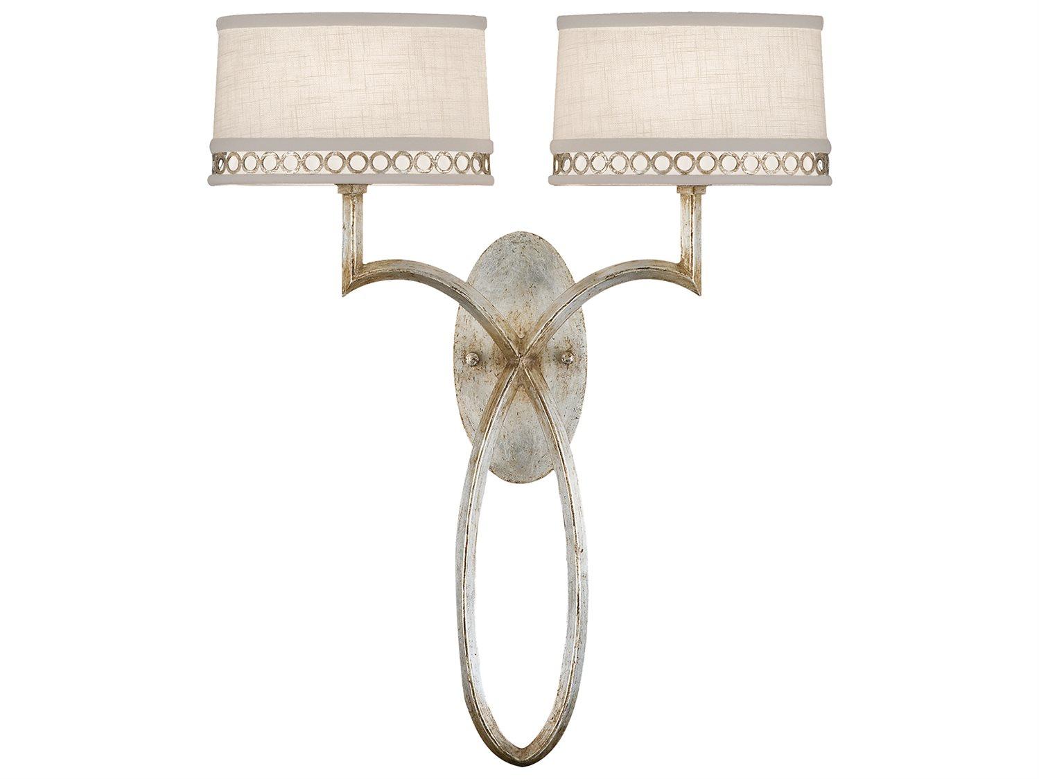 Fine Art Handcrafted Lighting Allegretto Silver Wall Sconce