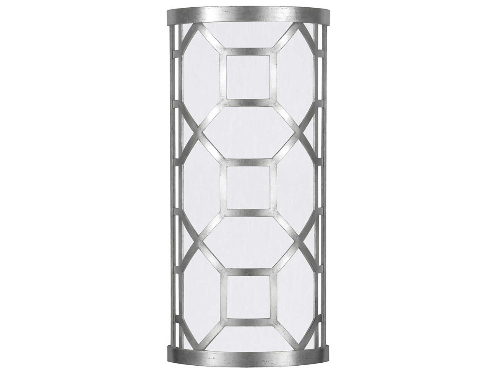 Fine Art Handcrafted Lighting Allegretto 2-Light Silver Leaf LED Wall Sconce