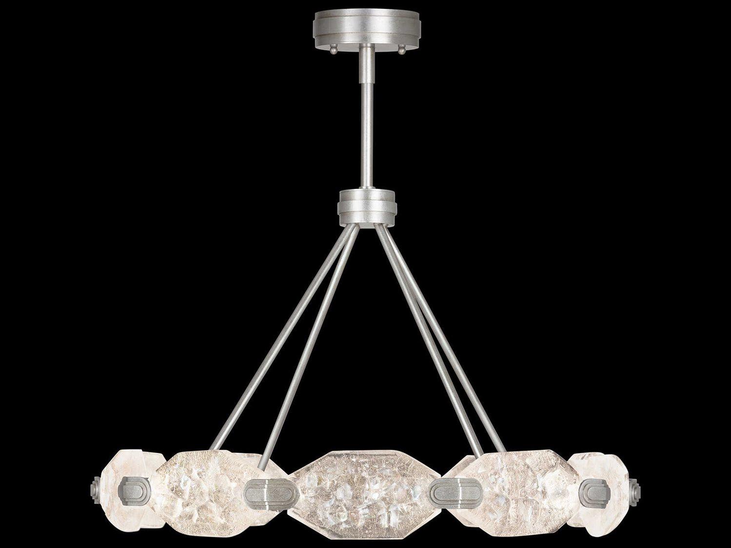 Fine Art Handcrafted Lighting Allison Paladino 20-Light Silver Leaf Glass LED Pendant