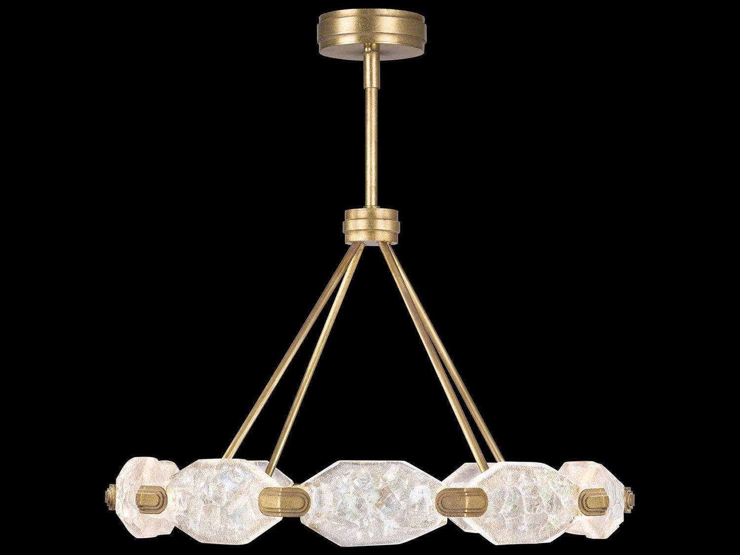 Fine Art Handcrafted Lighting Allison Paladino 20-Light Gold Leaf Glass LED Pendant