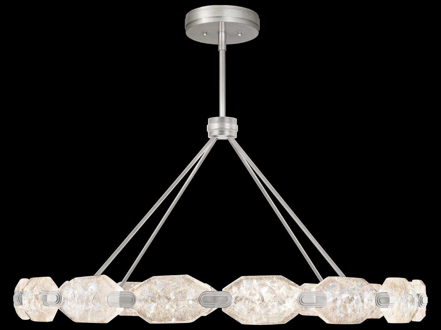 Fine Art Handcrafted Lighting Allison Paladino 32-Light Silver Leaf Glass LED Pendant