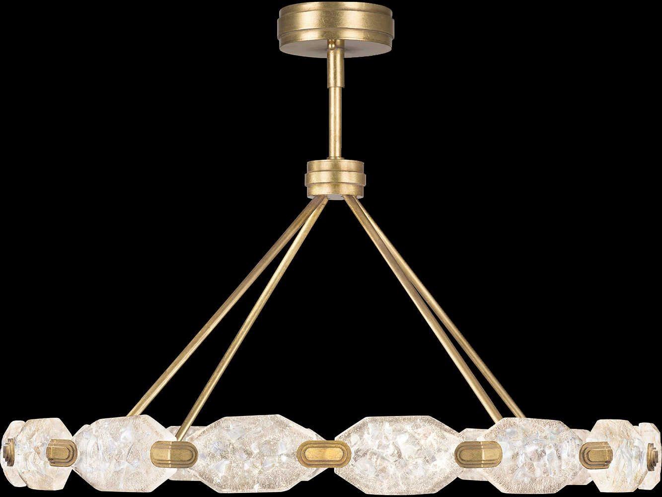 Fine Art Handcrafted Lighting Allison Paladino 32-Light Gold Leaf Glass LED Pendant