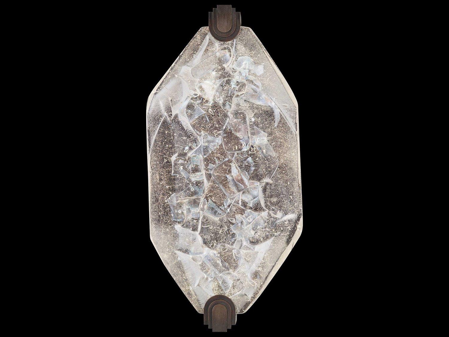 Fine Art Handcrafted Lighting Allison Paladino Patinated Bronze Glass LED Wall Sconce