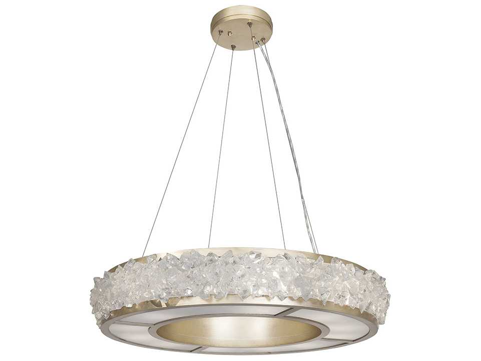 Fine Art Handcrafted Lighting Arctic Halo 12-Light Gold Crystal Glass Pendant