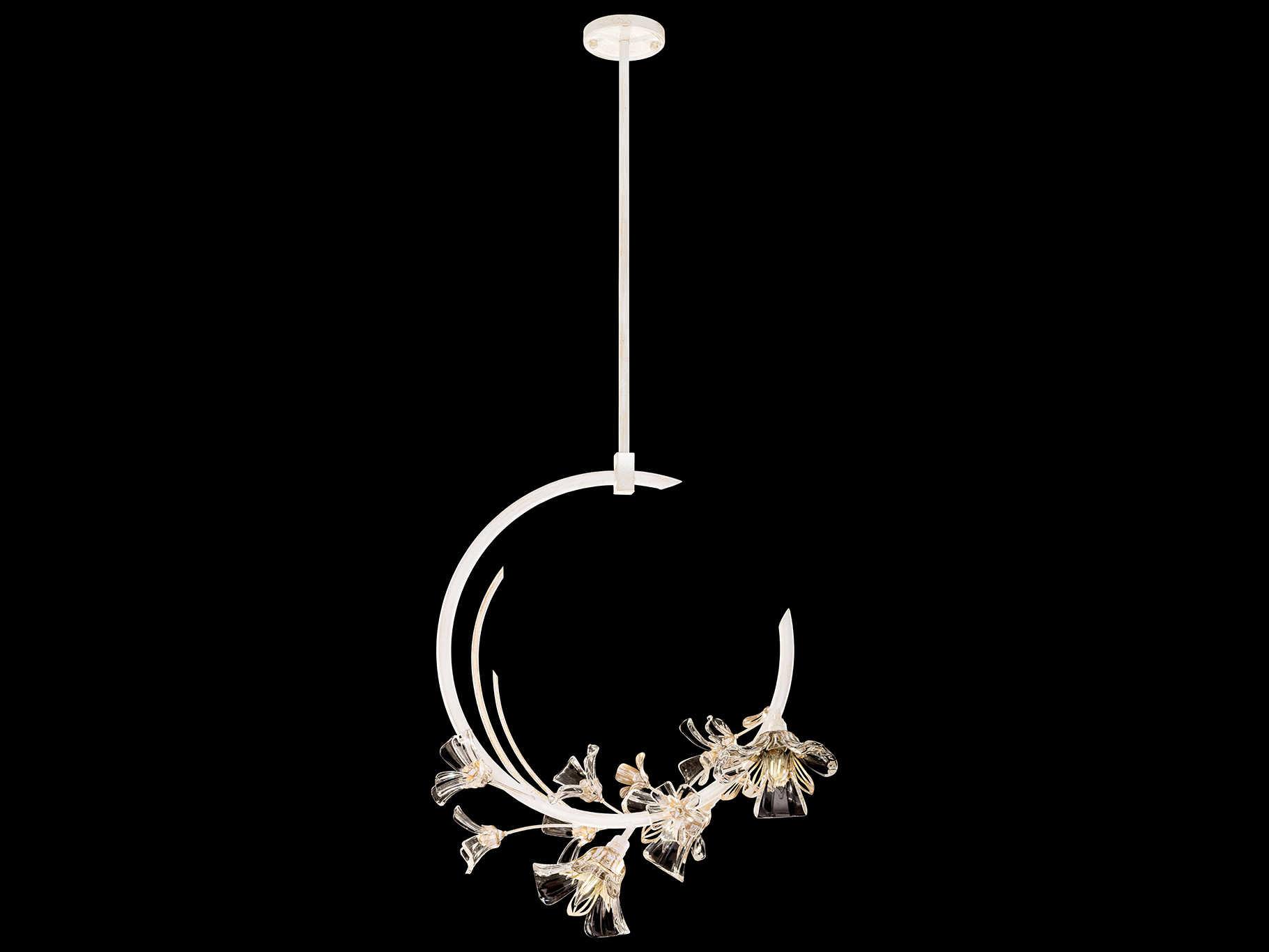 Fine Art Handcrafted Lighting Azu 3-Light White Crystal Pendant