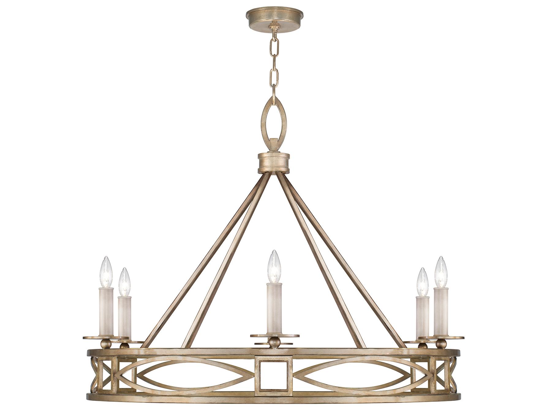 Fine Art Handcrafted Lighting Cienfuegos 6-Light Gold Candelabra Chandelier