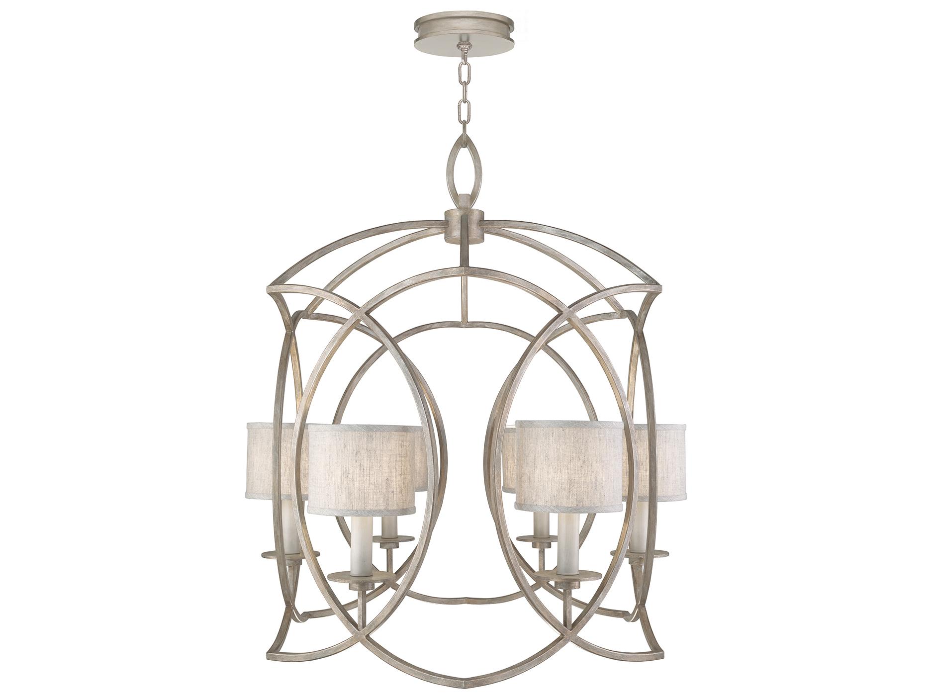 Fine Art Handcrafted Lighting Cienfuegos 6-Light Gray Candelabra Chandelier