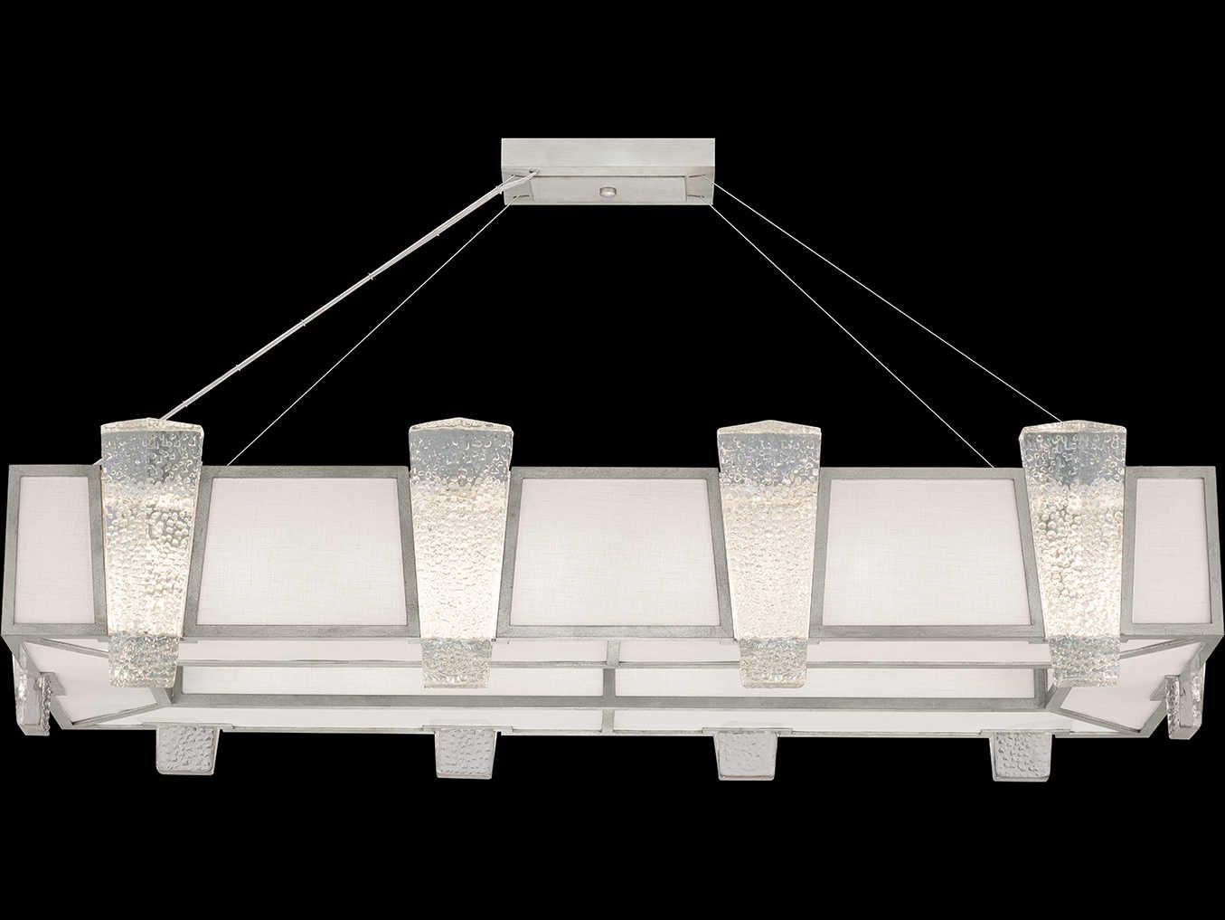 Fine Art Handcrafted Lighting Crownstone 16-Light-Light6 Silver Glass Island Pendant