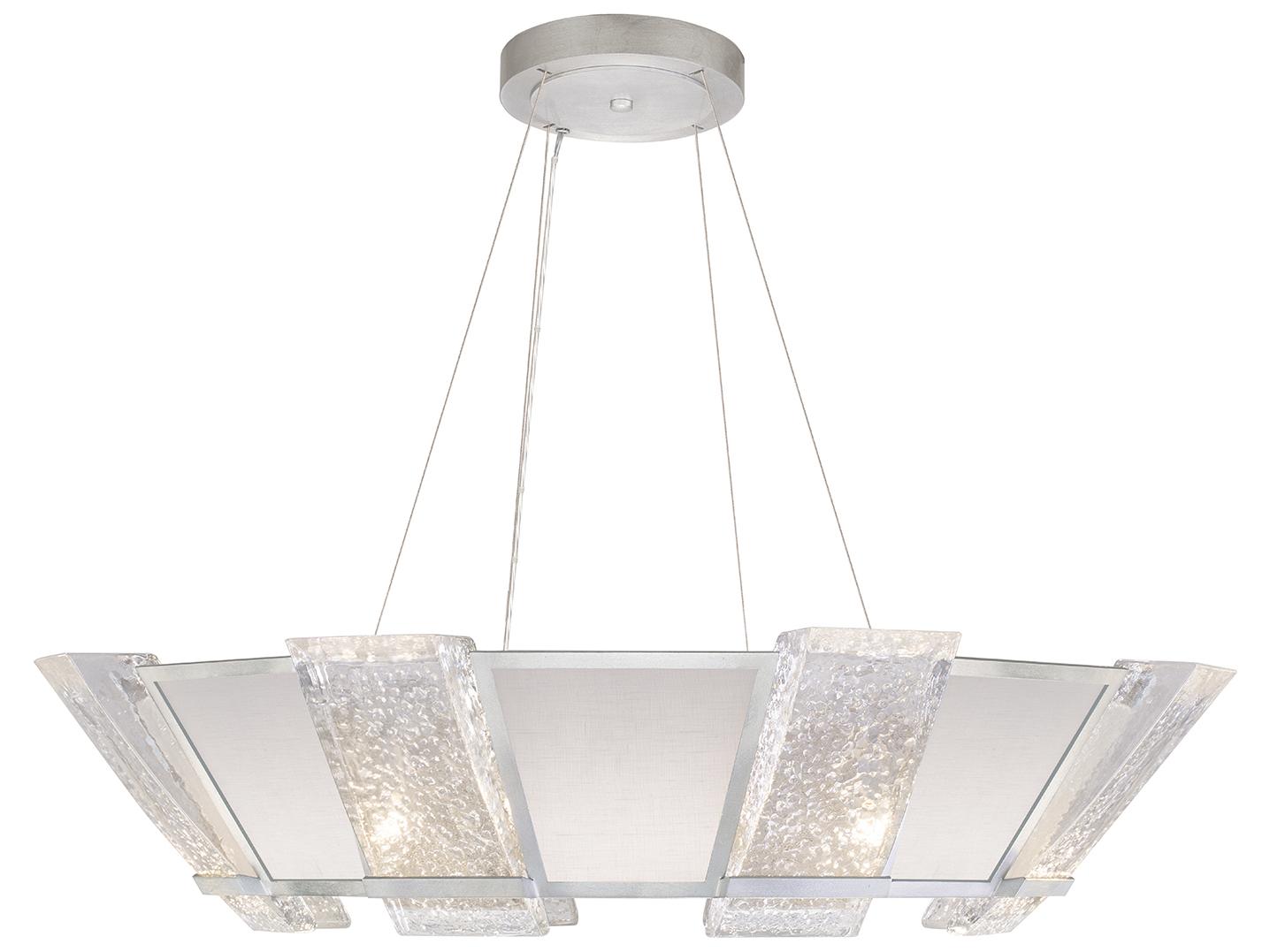 Fine Art Handcrafted Lighting Crownstone 16-Light-Light Silver Glass Bowl Pendant