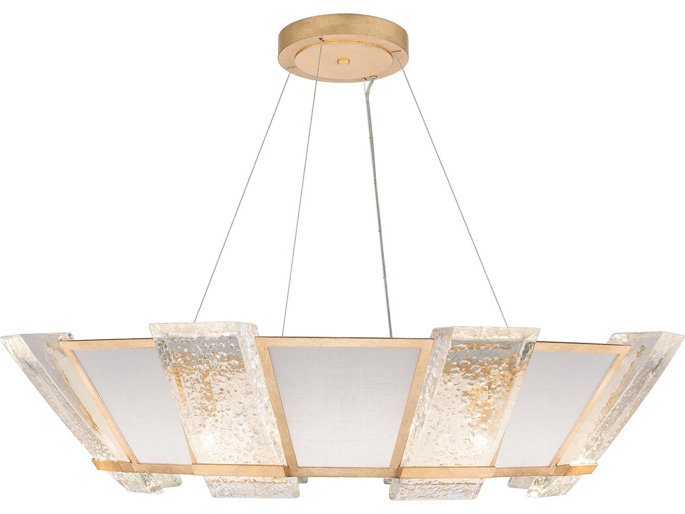 Fine Art Handcrafted Lighting Crownstone 16-Light-Light Gold Glass Bowl Pendant