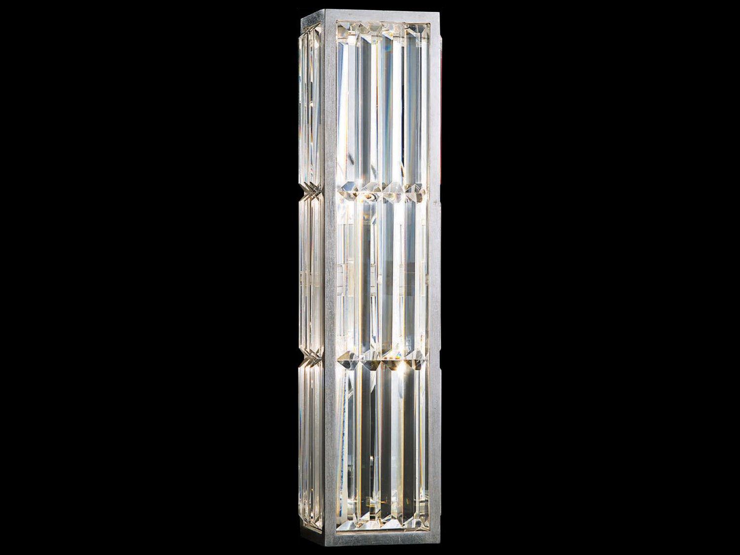 Fine Art Handcrafted Lighting Crystal Enchantment Silver Wall Sconce