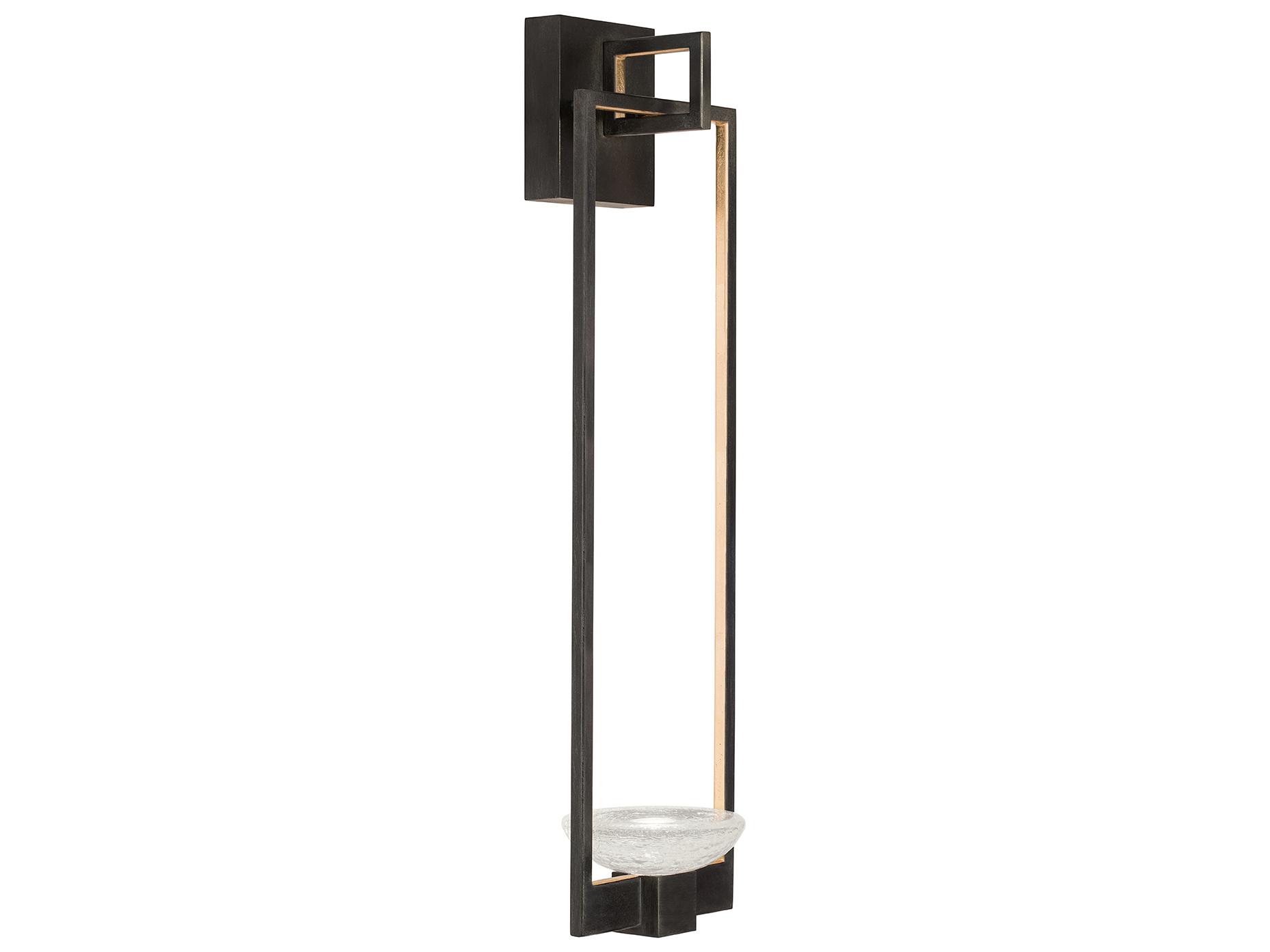 Fine Art Handcrafted Lighting Delphi 1-Light Black Glass Wall Sconce