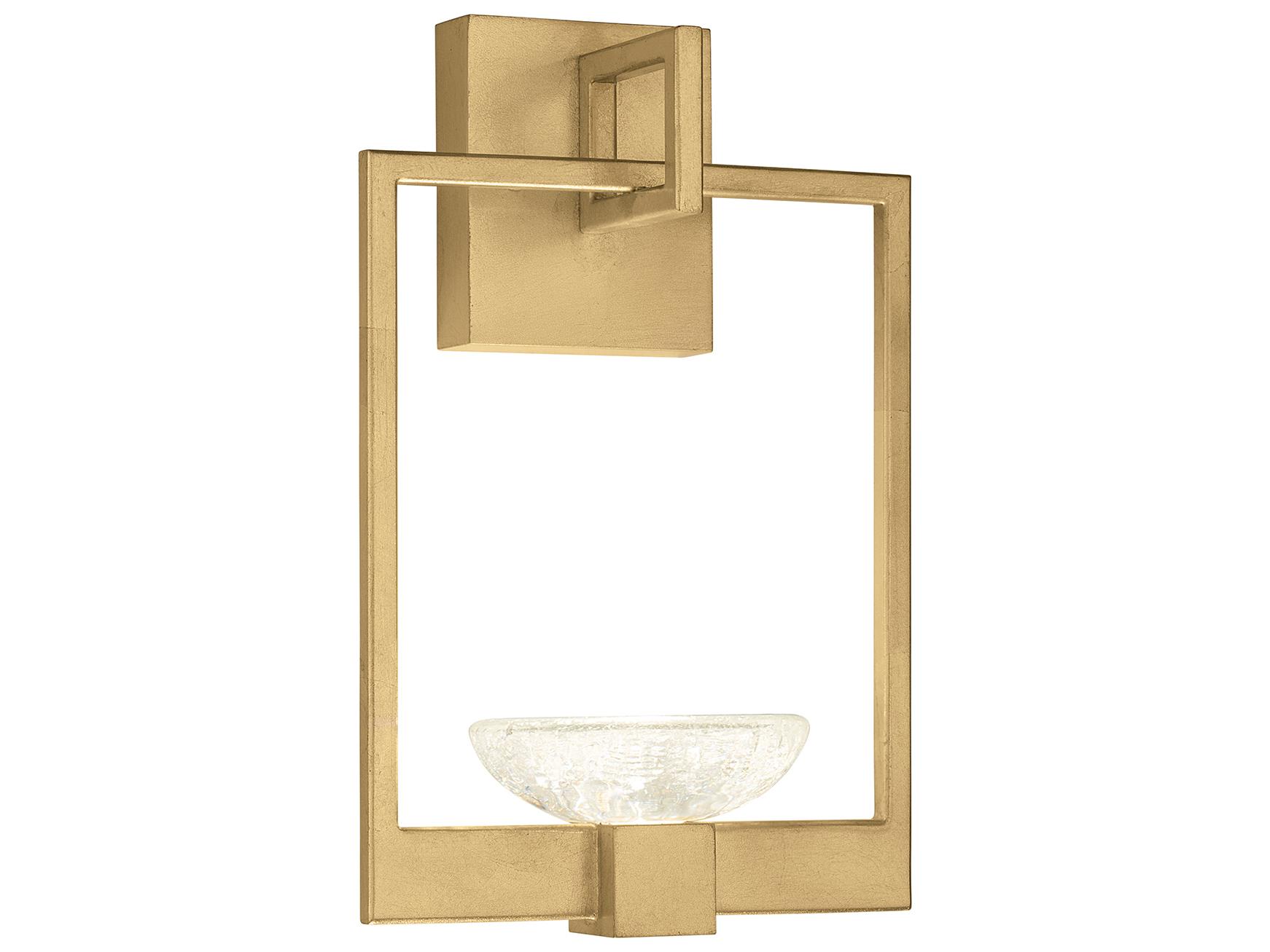 Fine Art Handcrafted Lighting Delphi 1-Light Gold Glass Wall Sconce