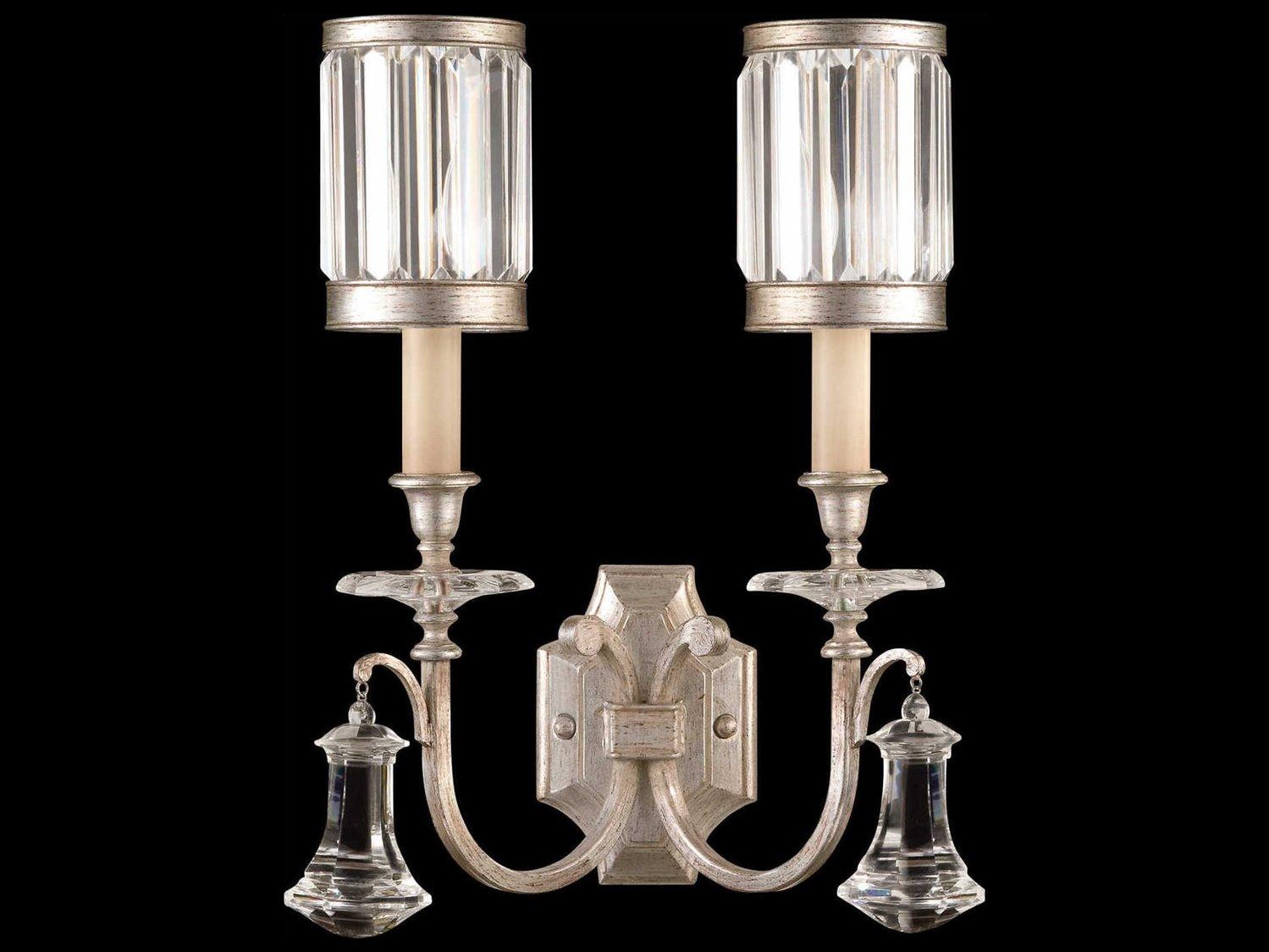 Fine Art Handcrafted Lighting Eaton Place Silver Crystal Wall Sconce