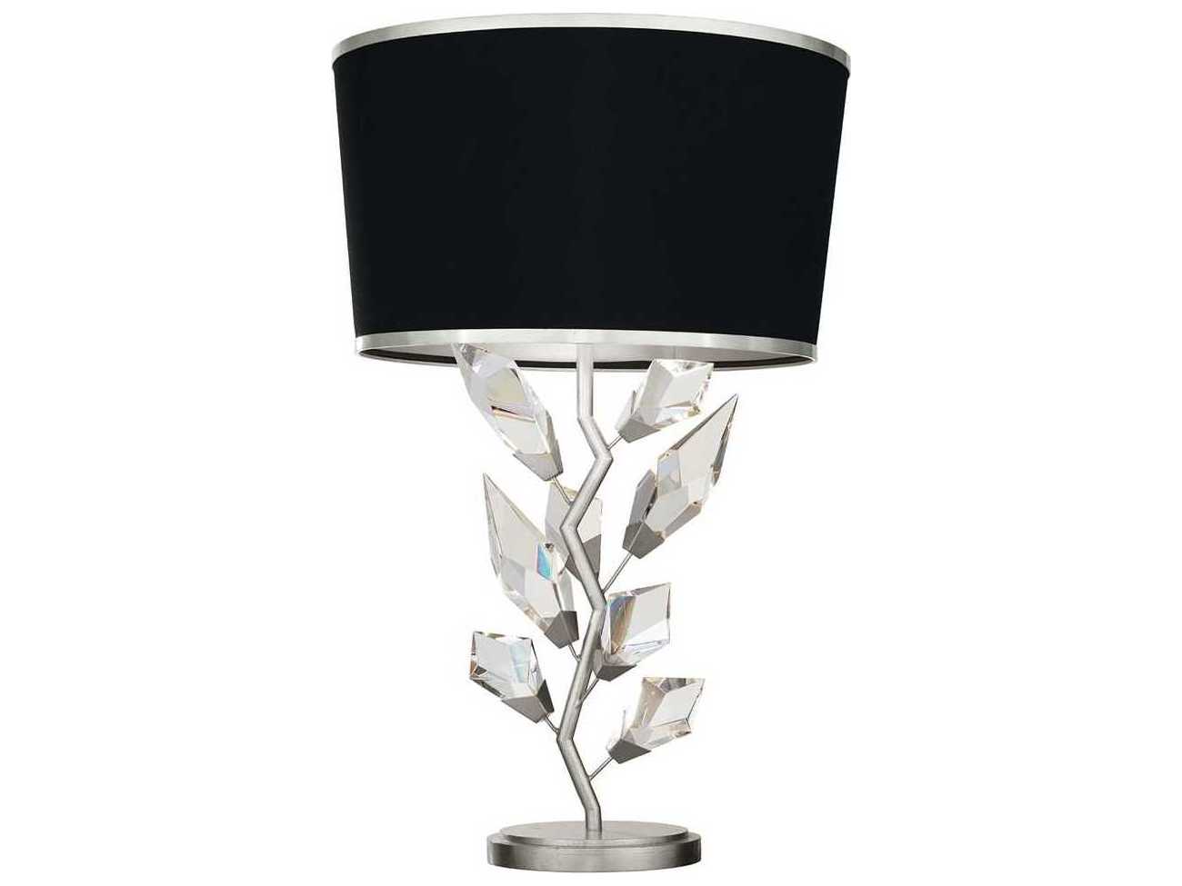 Fine Art Handcrafted Lighting Foret Silver Leaf Crystal LED Buffet Lamp