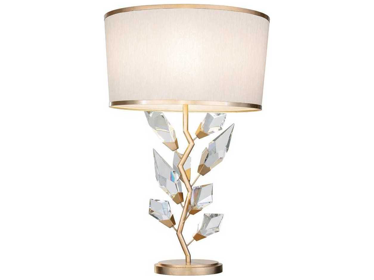 Fine Art Handcrafted Lighting Foret Gold Leaf Crystal LED Buffet Lamp