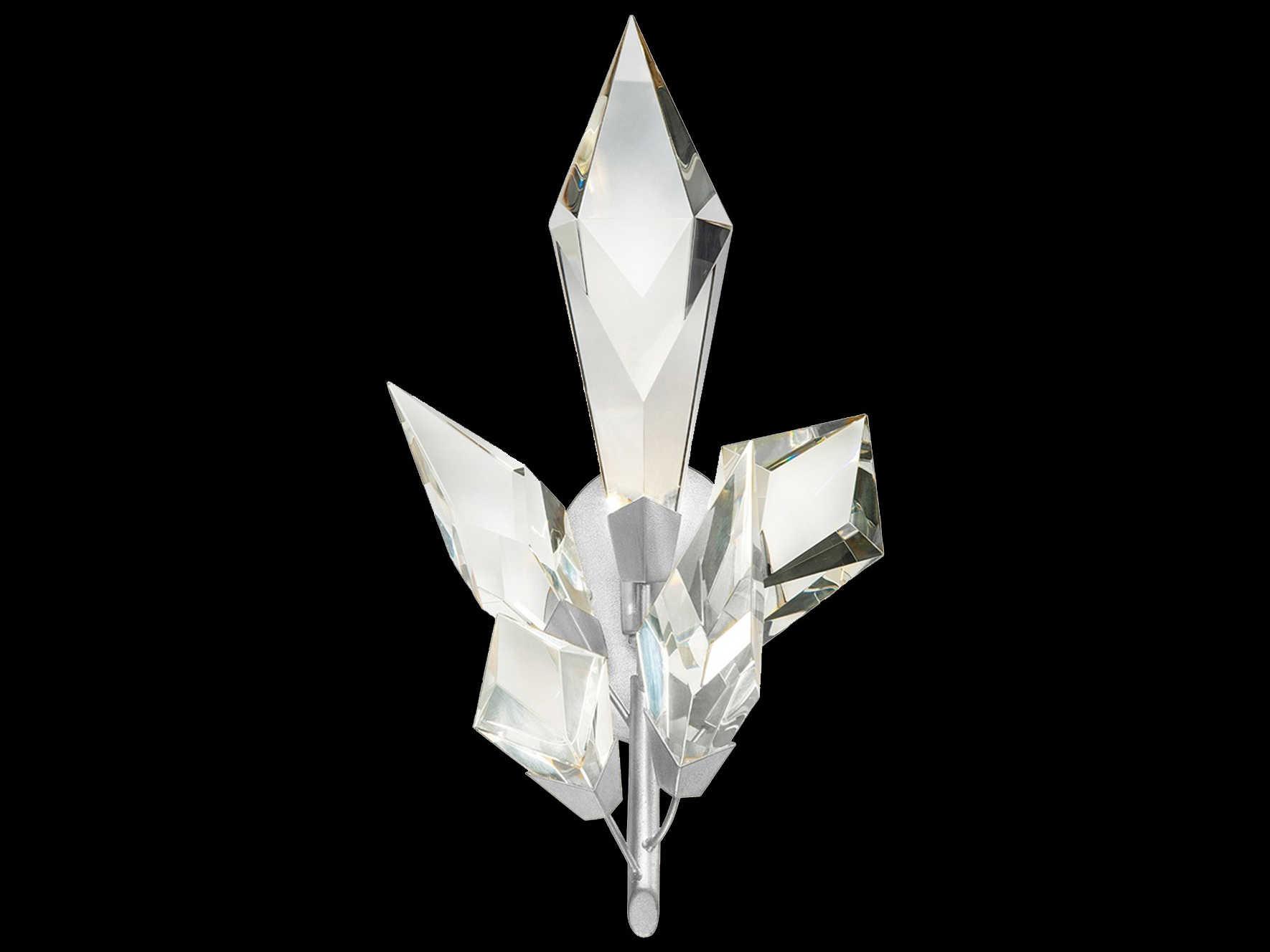 Fine Art Handcrafted Lighting Foret 1-Light Silver Crystal Wall Sconce