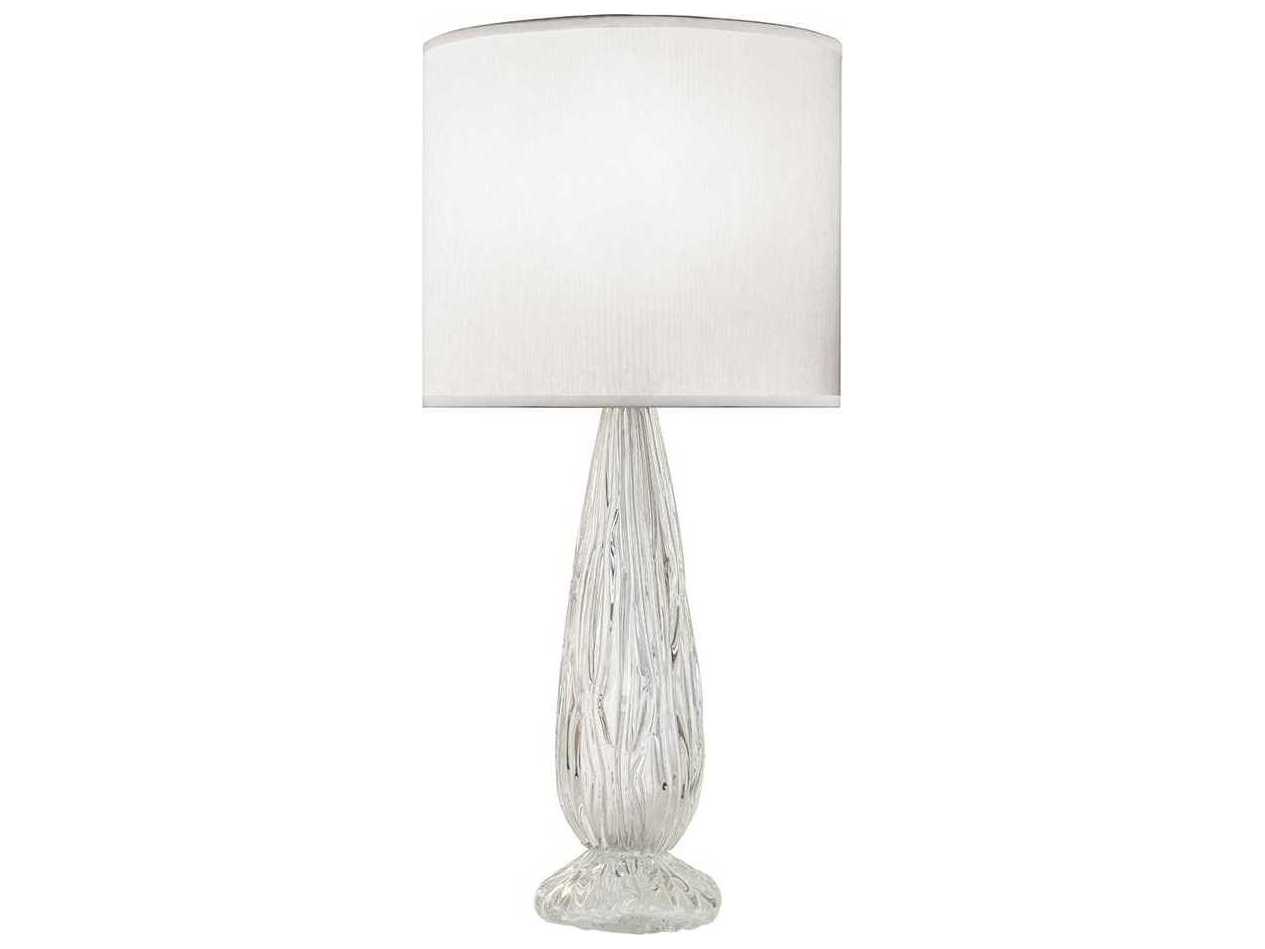 Fine Art Handcrafted Lighting Las Olas Silver Leaf Glass LED Buffet Lamp