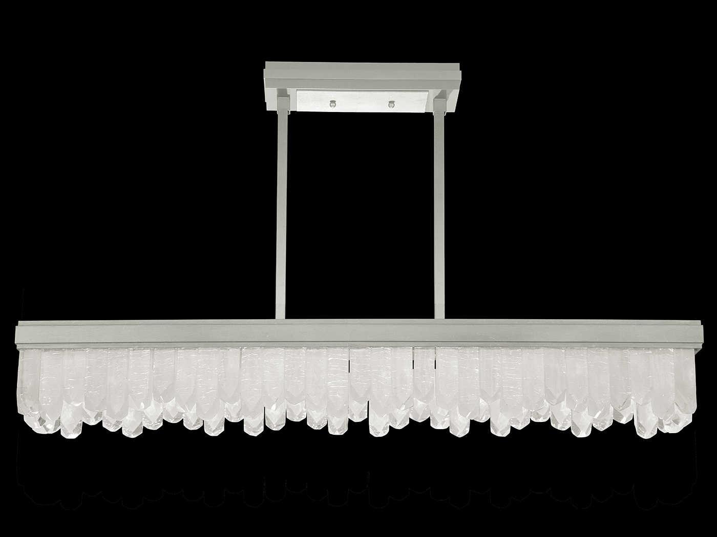 Fine Art Handcrafted Lighting Lior 24-Light Silver Glass LED Island Pendant