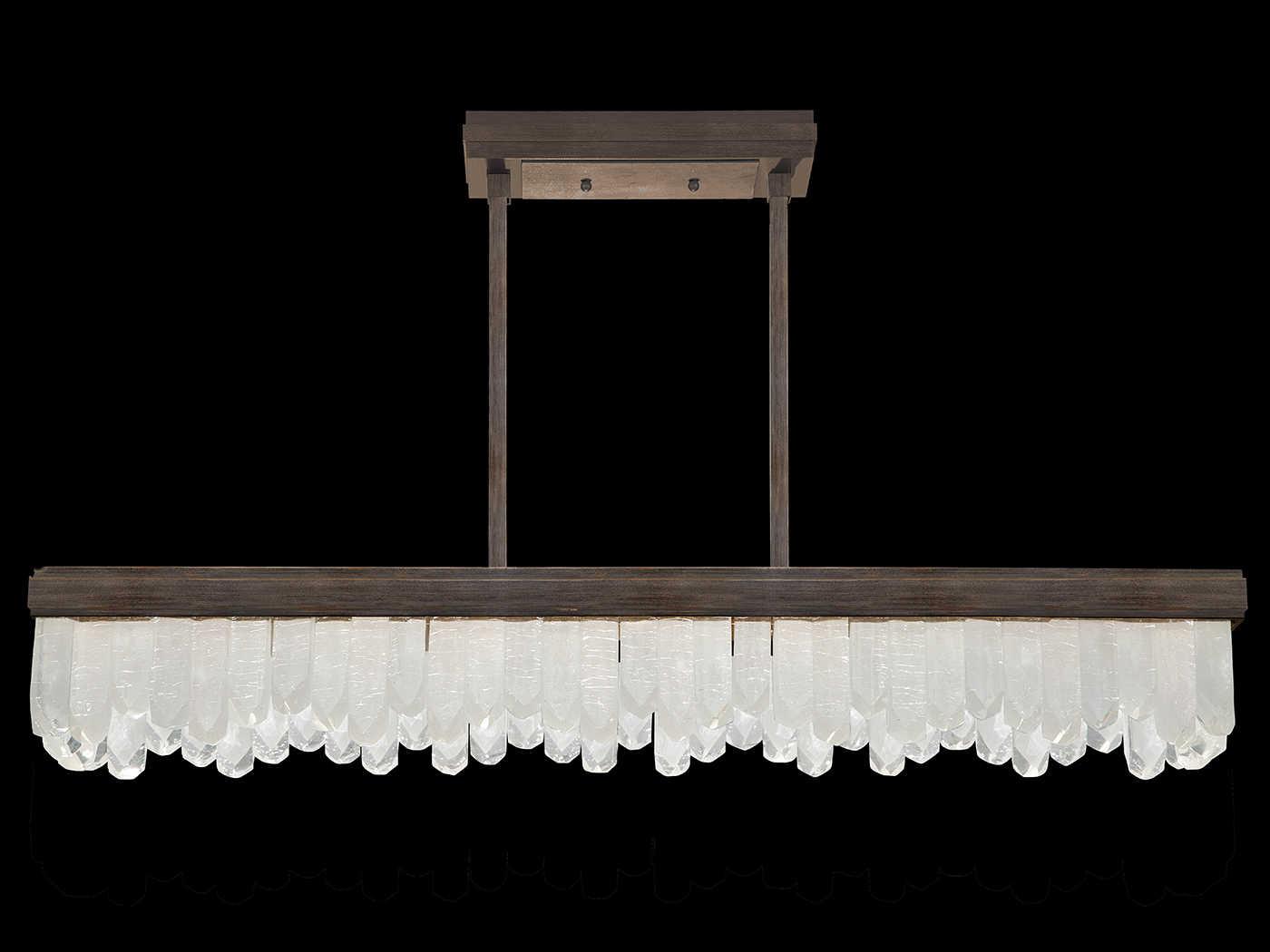 Fine Art Handcrafted Lighting Lior 24-Light Bronze Glass LED Island Pendant