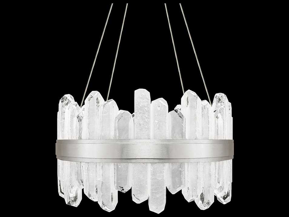 Fine Art Handcrafted Lighting Lior 24-Light Silver Glass LED Pendant