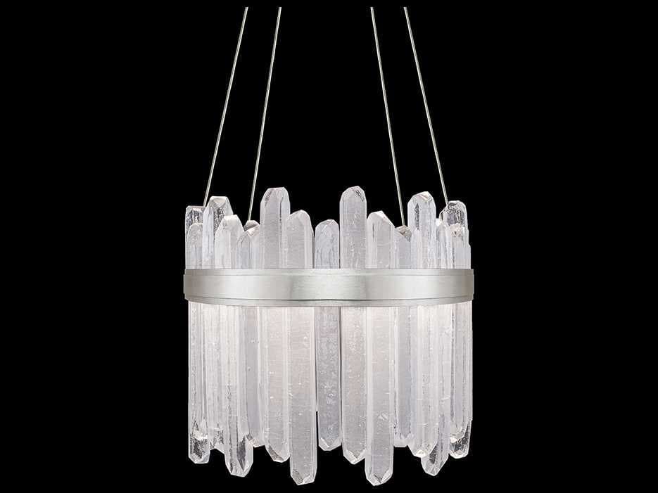 Fine Art Handcrafted Lighting Lior 24-Light Silver Glass LED Pendant